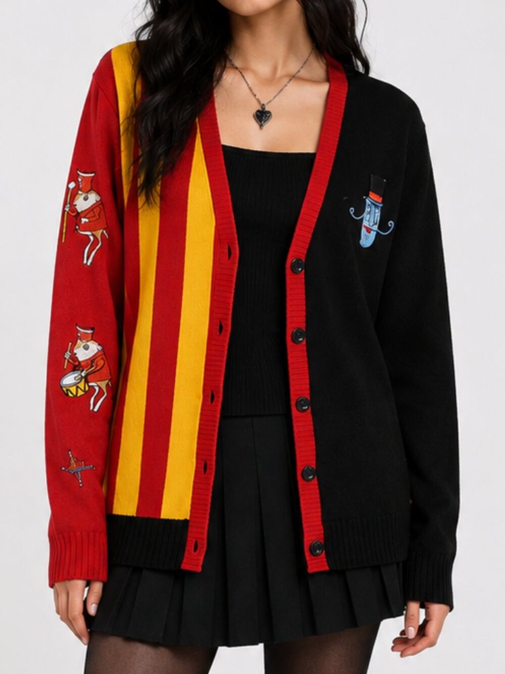 Hot Topic Coraline Bobinsky Circus Mice Embroidered Cardigan Small